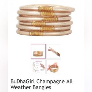 BuDhaGirl Champagne All Weather Bracelets, size M, set of 6